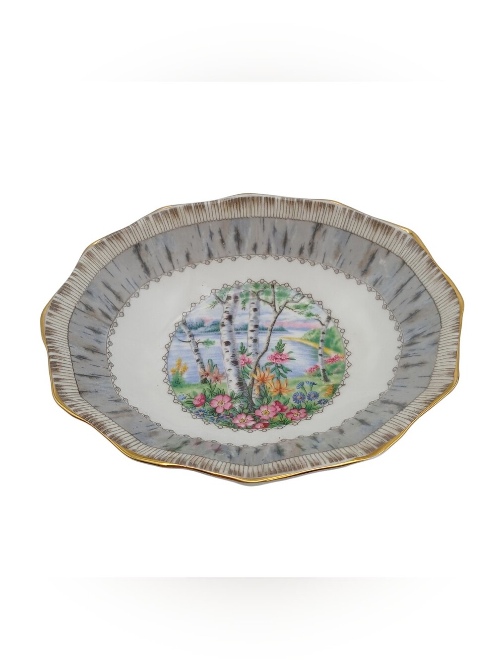 Royal Albert Silver Brch 5" Sweet Meat Dish